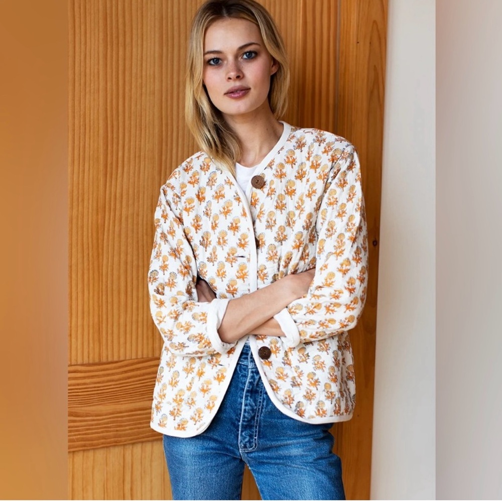 Emerson Fry INDIA QUILTED JACKET - MARIGOLDS ORGANIC